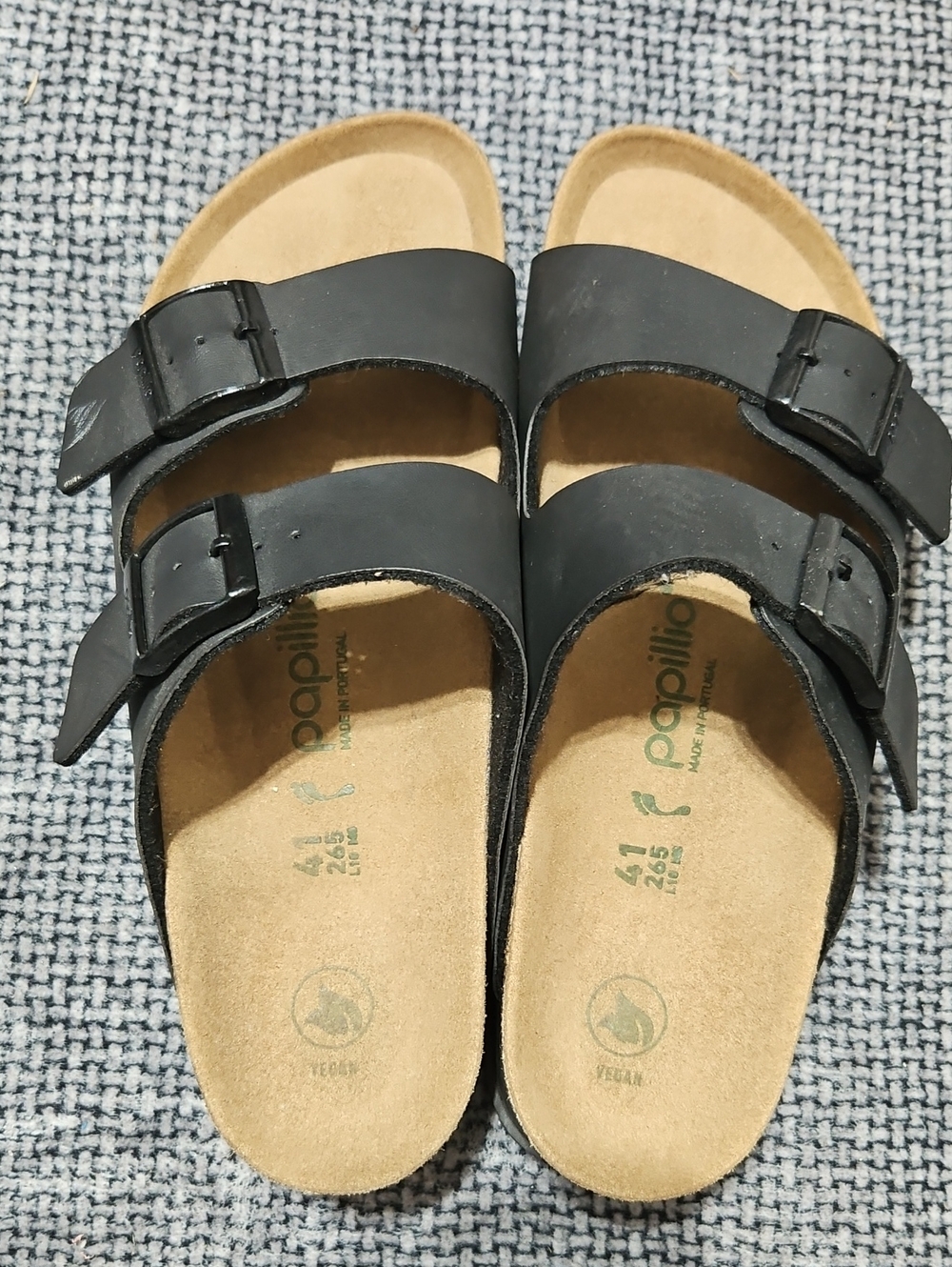 Birkenston Papillio Black Double-Buckle Sandals